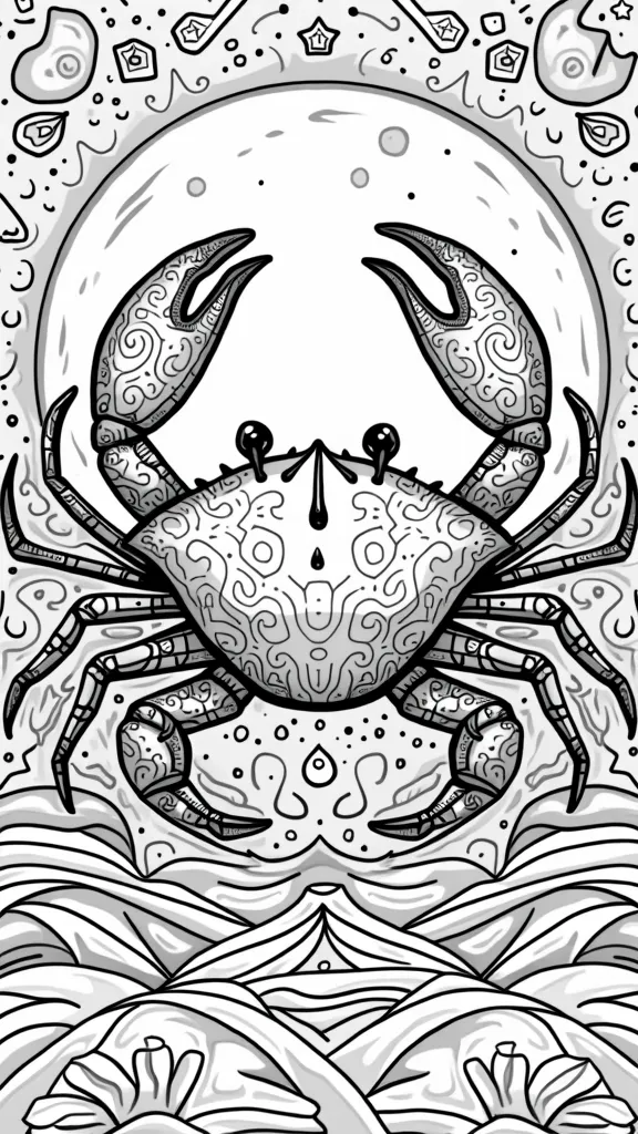 cancer zodiac coloring pages